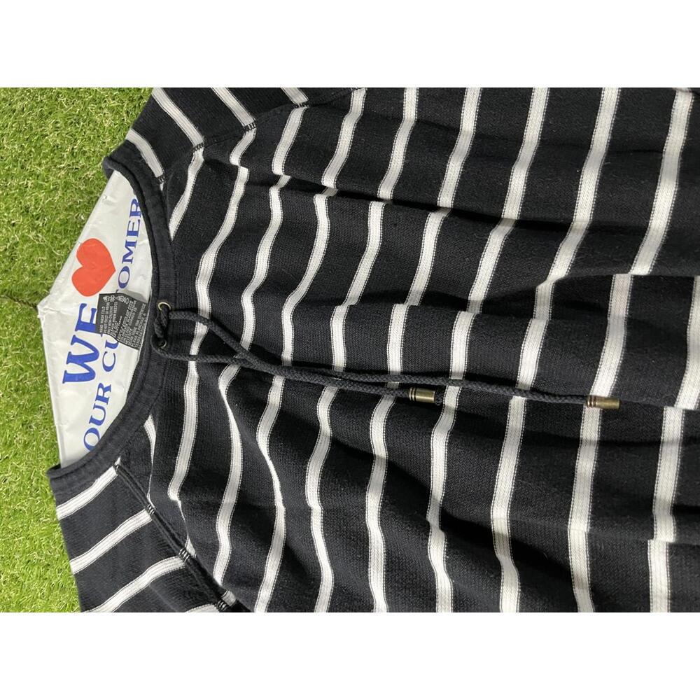 Grace Elements L Striped Pullover Sweater Drawstr… - image 2